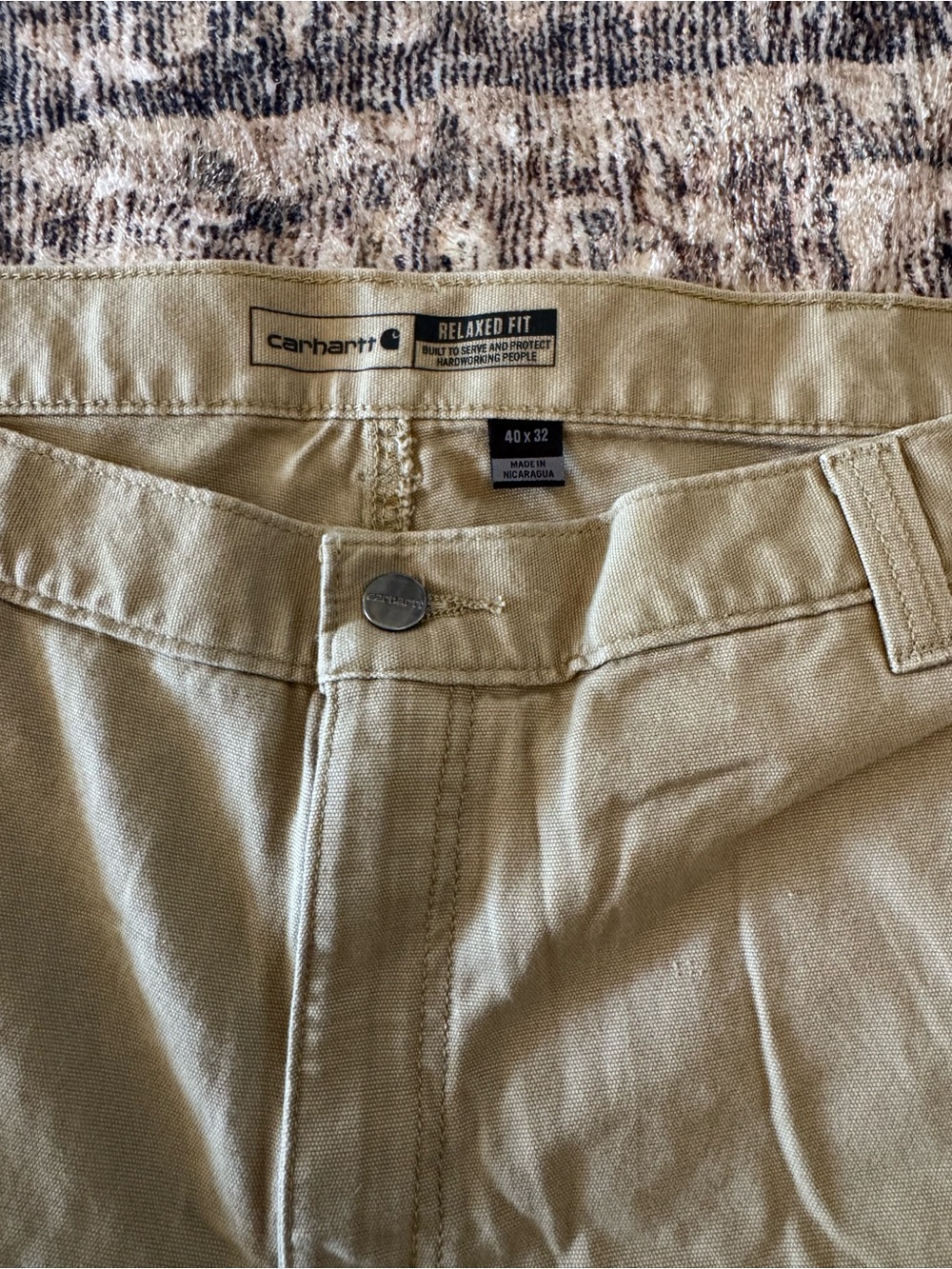 Carhartt Relaxed Fit Khaki/Tan Work Chinos